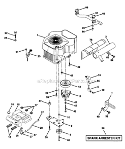 Part Location Diagram of 164323 Craftsman Muffler Shield