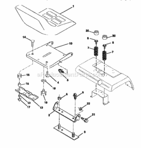 Page F Diagram and Parts List for 917273110  Craftsman Lawn Tractor