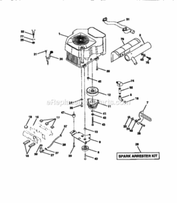 Page E Diagram and Parts List for 917273111  Craftsman Lawn Tractor