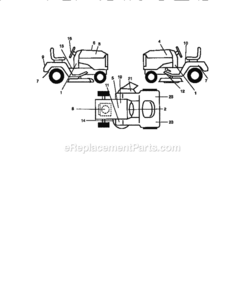 Page G Diagram and Parts List for 917273111  Craftsman Lawn Tractor