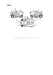 Page G Diagram and Parts List for 917273113  Craftsman Lawn Tractor
