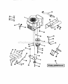 Page E Diagram and Parts List for 917273120  Craftsman Lawn Tractor