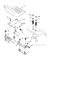 Page F Diagram and Parts List for 917273121  Craftsman Lawn Tractor