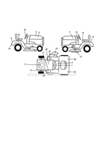 Page G Diagram and Parts List for 917273121  Craftsman Lawn Tractor