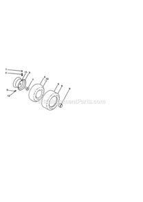Page H Diagram and Parts List for 917273121  Craftsman Lawn Tractor