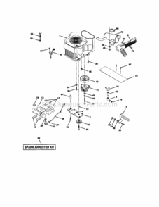 Page E Diagram and Parts List for 917273200  Craftsman Lawn Tractor