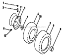 Wheels And Tires Diagram and Parts List for 917273220  Craftsman Lawn Tractor