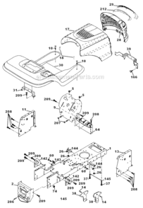 Chassis_And_Enclosures Diagram and Parts List for 917273370  Craftsman Lawn Tractor