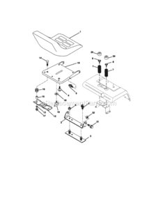 Part Location Diagram of 174785 Craftsman Seat.3550/15
