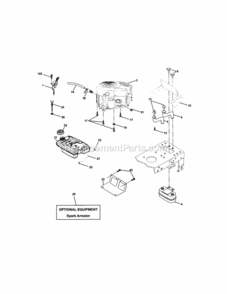 Page E Diagram and Parts List for 917273451  Craftsman Lawn Tractor