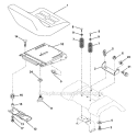 Seat Assembly Diagram and Parts List for 917273470  Craftsman Lawn Tractor