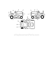 Page G Diagram and Parts List for 917273471  Craftsman Lawn Tractor