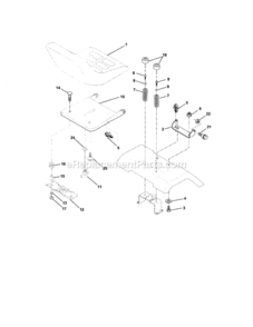 Page F Diagram and Parts List for 917273480  Craftsman Lawn Tractor