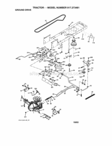 Page C Diagram and Parts List for 917273481  Craftsman Lawn Tractor