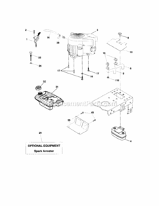 Page E Diagram and Parts List for 917273500  Craftsman Lawn Tractor