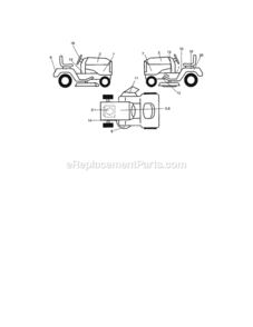 Page G Diagram and Parts List for 917273500  Craftsman Lawn Tractor