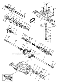 Dana_Transaxle Diagram and Parts List for 917273631  Craftsman Lawn Tractor