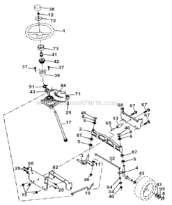 Part Location Diagram of 184706 Craftsman Axle Assembly