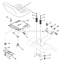 Seat Assembly Diagram and Parts List for 917273764  Craftsman Lawn Tractor