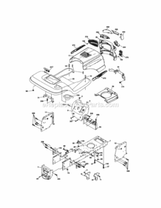 Chassis_And_Enclosures Diagram and Parts List for 917273821  Craftsman Lawn Tractor