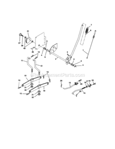 Lift_Assembly Diagram and Parts List for 917273821  Craftsman Lawn Tractor