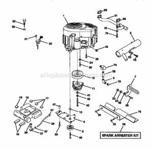 Page E Diagram and Parts List for 917273940  Craftsman Lawn Tractor