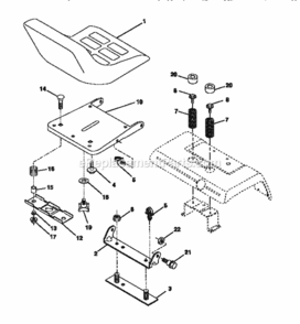Page F Diagram and Parts List for 917273940  Craftsman Lawn Tractor