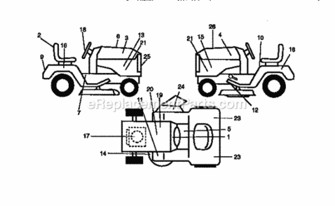 Page G Diagram and Parts List for 917273940  Craftsman Lawn Tractor