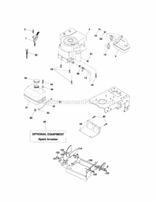 Page H Diagram and Parts List for 917274290  Craftsman Lawn Tractor