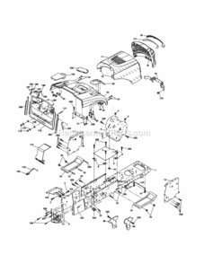 Page B Diagram and Parts List for 917274291  Craftsman Lawn Tractor