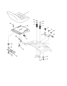 Page E Diagram and Parts List for 917274291  Craftsman Lawn Tractor