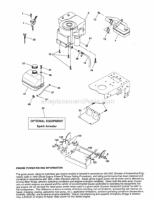 Page H Diagram and Parts List for 917274291  Craftsman Lawn Tractor