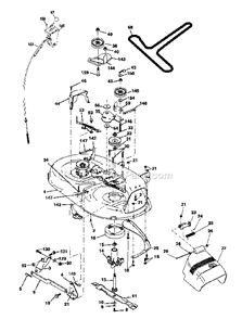 Mower_Deck Diagram and Parts List for 917274350  Craftsman Lawn Tractor