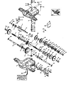 Peerless_Transaxle Diagram and Parts List for 917274350  Craftsman Lawn Tractor