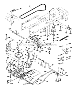 Ground_Drive Diagram and Parts List for 917274350  Craftsman Lawn Tractor