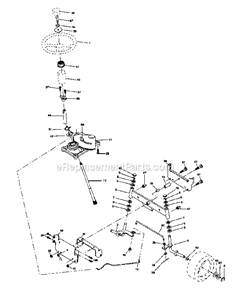 Steering_Assembly Diagram and Parts List for 917274350  Craftsman Lawn Tractor