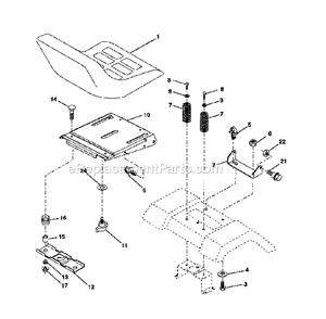 Seat_Assembly Diagram and Parts List for 917274350  Craftsman Lawn Tractor