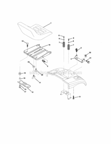Page E Diagram and Parts List for 917274460  Craftsman Lawn Tractor
