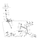 Steering Assembly Diagram and Parts List for 917274761  Craftsman Lawn Tractor