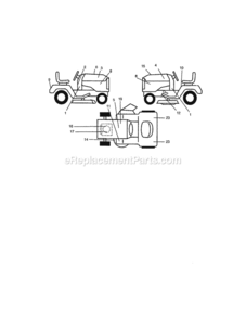 Page G Diagram and Parts List for 917274950  Craftsman Lawn Tractor