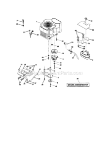 Page E Diagram and Parts List for 917274951  Craftsman Lawn Tractor