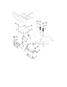 Page F Diagram and Parts List for 917274951  Craftsman Lawn Tractor