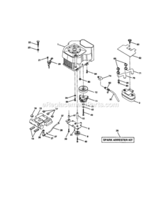 Page E Diagram and Parts List for 917274960  Craftsman Lawn Tractor