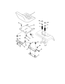 Page F Diagram and Parts List for 917274960  Craftsman Lawn Tractor