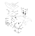 Seat Assembly Diagram and Parts List for 917274961  Craftsman Lawn Tractor