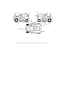 Page H Diagram and Parts List for 917274980  Craftsman Lawn Tractor