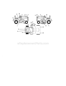 Page G Diagram and Parts List for 917275011  Craftsman Lawn Tractor