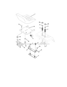 Page F Diagram and Parts List for 917275013  Craftsman Lawn Tractor