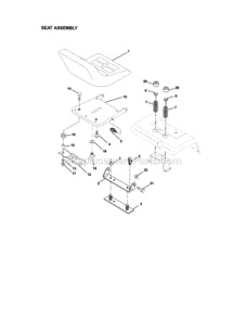 Page F Diagram and Parts List for 917275020  Craftsman Lawn Tractor