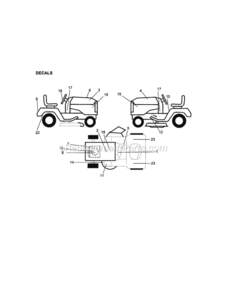 Page G Diagram and Parts List for 917275020  Craftsman Lawn Tractor